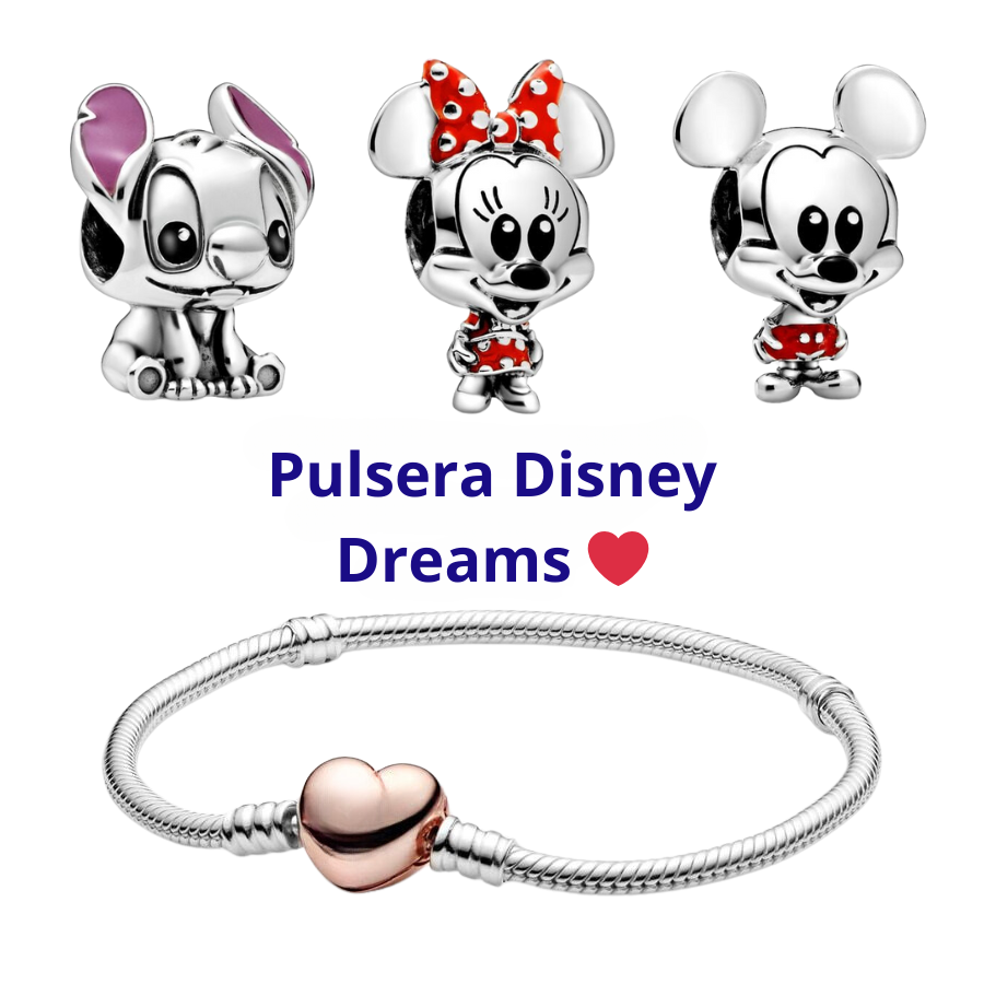 Pulsera Disney Dreams + Colgante y Pendientes ¡Regalo Exclusivo Incluido!